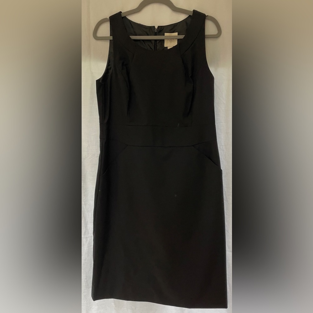 J. Crew Factory Suiting black sheath sleeveless dress size 12